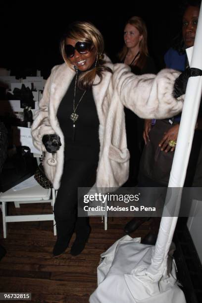 Janice Combs attends Korto Momolu Fall 2010 during Mercedes-Benz Fashion Week at The Union Square Ballroom on February 15, 2010 in New York City.