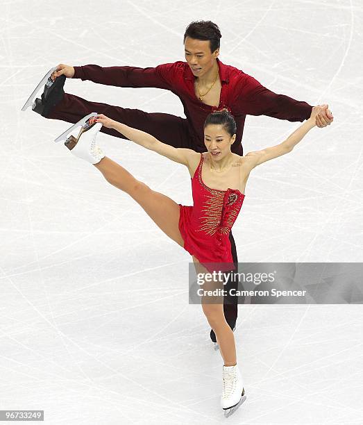 Xue Shen and Hongbo Zhao of China compete in the Figure Skating Pairs Free Program on day 4 of the Vancouver 2010 Winter Olympics at the Pacific...