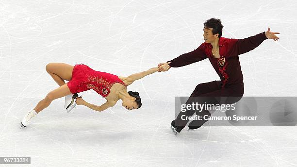 Xue Shen and Hongbo Zhao of China compete in the Figure Skating Pairs Free Program on day 4 of the Vancouver 2010 Winter Olympics at the Pacific...