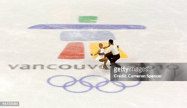 Aliona Savcgenko and Robin Szolkowy of Germany compete in the Figure Skating Pairs Free Program on day 4 of the Vancouver 2010 Winter Olympics at the...