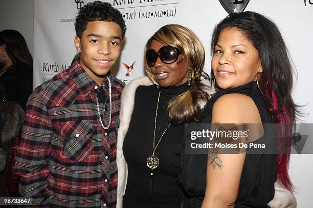 Justin Combs, Janice Combs and Misa Hilton attends Korto Momolu Fall 2010 during Mercedes-Benz Fashion Week at The Union Square Ballroom on February...