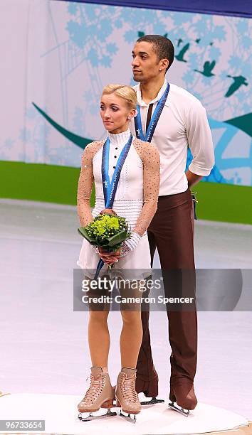 Robin Szolkowy and Aliona Savchenko of Germany win the bronze medal in the Figure Skating Pairs Free Program on day 4 of the Vancouver 2010 Winter...
