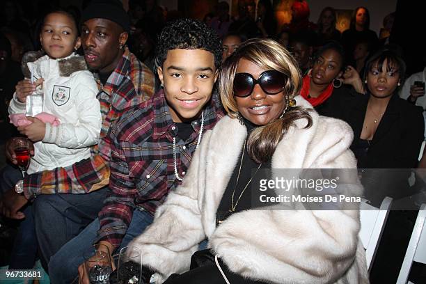 Justin Combs and Janice Combs attends Korto Momolu Fall 2010 during Mercedes-Benz Fashion Week at The Union Square Ballroom on February 15, 2010 in...