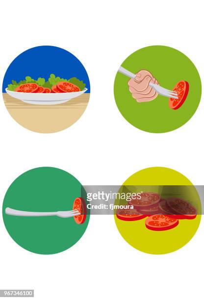 ilustraciones, imágenes clip art, dibujos animados e iconos de stock de comer deliciosa comida - comendo