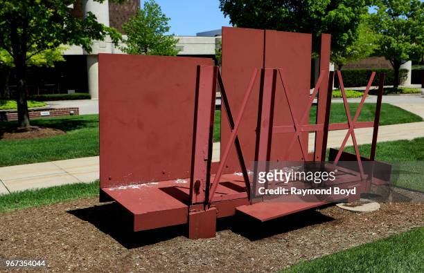 Anthony Caro's 'Up Front' sculpture sits inside The Josephine F. Ford Sculpture Garden in Detroit, Michigan on May 25, 2018. MANDATORY MENTION OF THE...