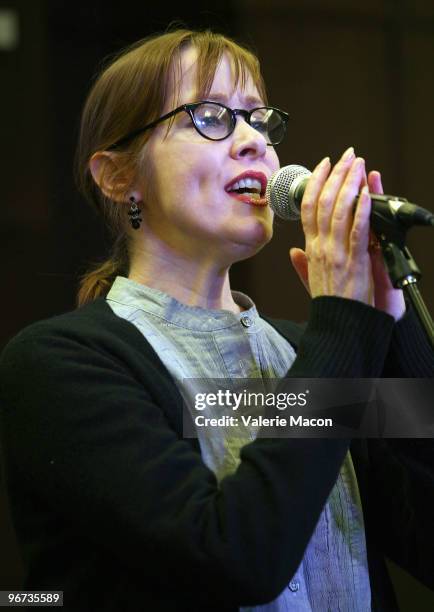 Singer Suzanne Vega performs for her CD signing "close Up Volume 1 : Love Songs" at Barnes & Noble bookstore at The Grove on February 15, 2010 in Los...