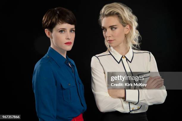 Actresses Claire Foy and Vanessa Kirby are photographed for Los Angeles Times on April 27, 2018 in Hollywood, California. PUBLISHED IMAGE. CREDIT...