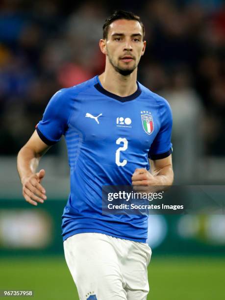 Mattia de Sciglio of Italy during the International Friendly match between Italy v Holland at the Allianz Stadium on June 4, 2018 in Turin Italy