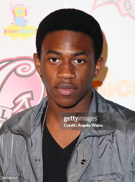 Actor Malcolm David Kelley attends the premiere of Nickelodeon's 'School Gyrls' at Six Flags Magic Mountain on February 15, 2010 in Valencia,...