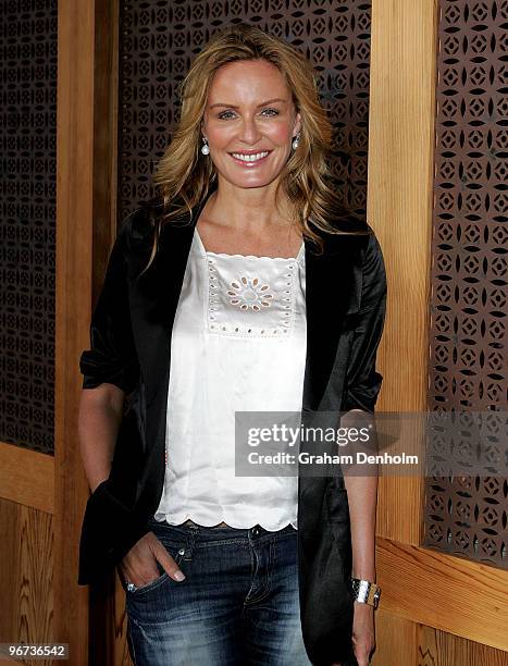 Media personality Charlotte Dawson attends a drinks reception to promote Arena's new TV show "The Jacksons: A Family Dynasty" at Tokonoma on February...