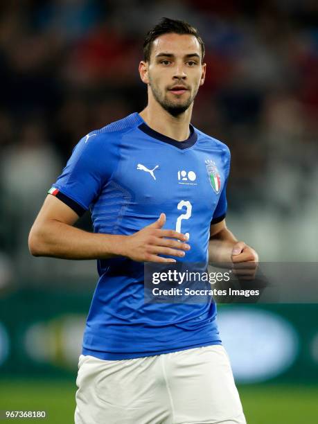 Mattia de Sciglio of Italy during the International Friendly match between Italy v Holland at the Allianz Stadium on June 4, 2018 in Turin Italy