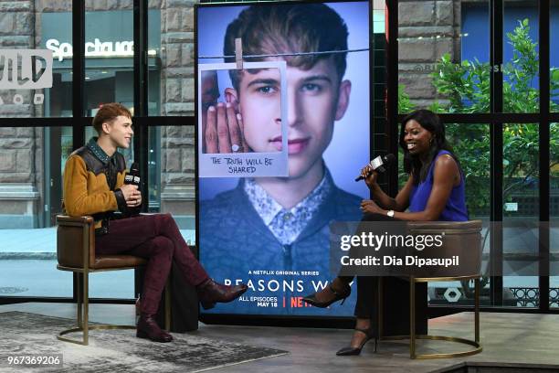 Brittany Jones-Cooper interviews Tommy Dorfman during his visit to the Build Series to discuss "13 Reasons Why" at Build Studio on June 4, 2018 in...