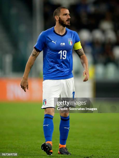 Leonardo Bonucci of Italy during the International Friendly match between Italy v Holland at the Allianz Stadium on June 4, 2018 in Turin Italy