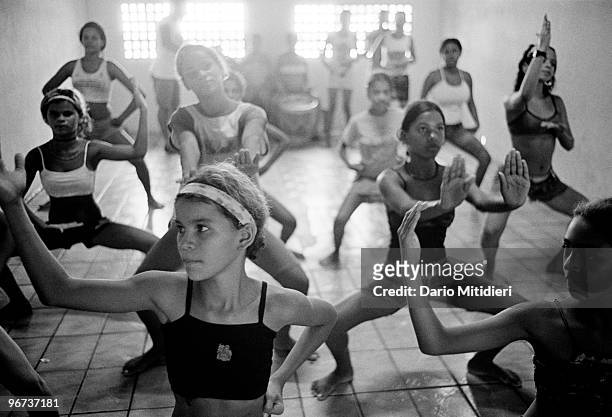 Young girls at the Casa Menina Mulher, a shelter for female street children and young sex workers, Recife, Brazil, 2002.