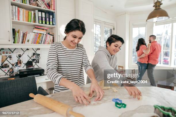 a baking project. - greek ethnicity stock pictures, royalty-free photos & images