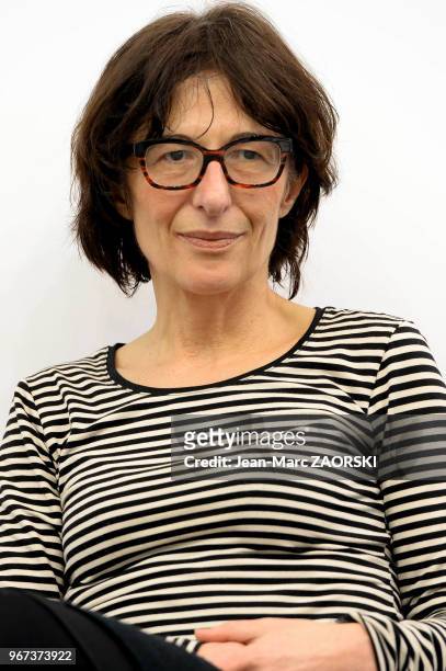 Florence Hartmann, journaliste et essayiste française lors du Salon du Livre le 24 mars 2017 à Paris, France.