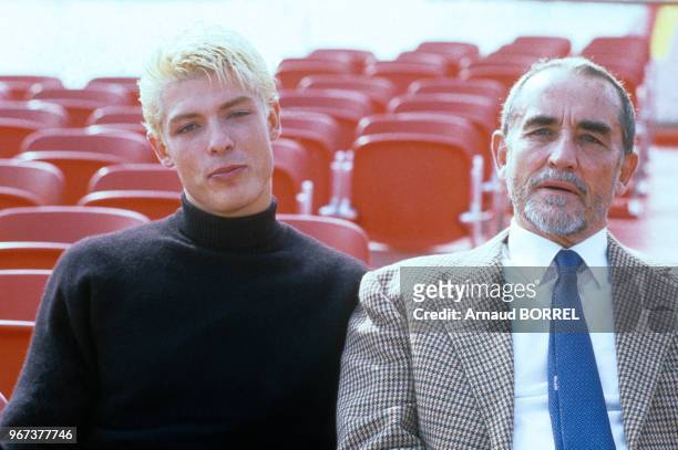 Alessandro Gassman et Vittorio Gassman au Festival d'Annecy en octobre 1986 en France.