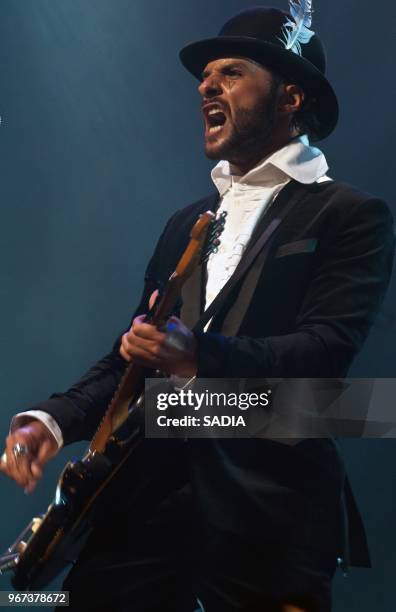 September 17: Yodelice performs on stage during a concert at Zenith Paris, on September 17 Paris, France.