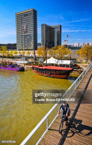 Bibliothèque Nationale de France François Mitterrand à Paris, France.