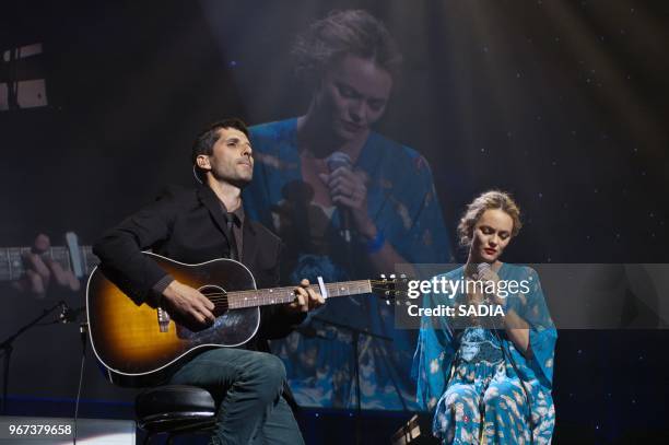 September 17: Vanessa Paradis performs on stage during a concert at Zenith Paris, on September 17 Paris, France.