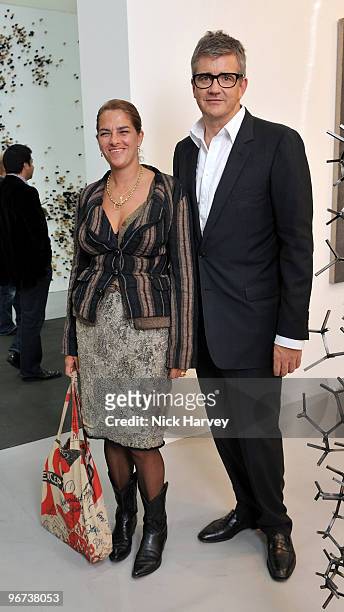 Artist Tracey Emin and Jay Jopling attend the Frieze Art Fair private view at Regent's Park on October 14, 2009 in London, England.