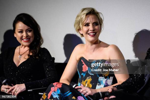 Lisa Scott-Lee and Claire Richards take part in a Q&A session at the DVD launch of 'Steps Party On The Dancefloor' at the Everyman Cinema on June 4,...