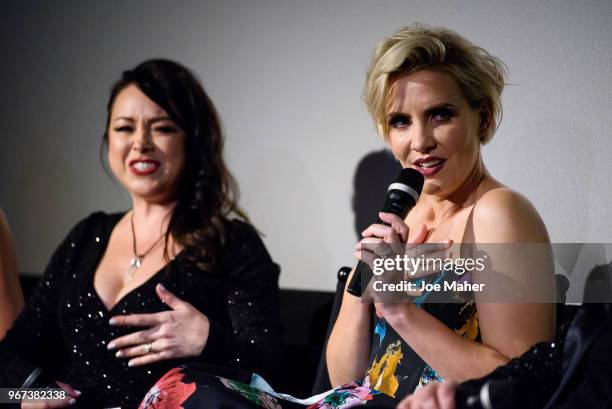 Lisa Scott-Lee and Claire Richards take part in a Q&A session at the DVD launch of 'Steps Party On The Dancefloor' at the Everyman Cinema on June 4,...