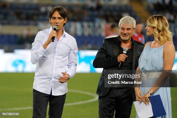 Lazio head coach Simone Inzaghi during the match between SS Lazio Legends and West Ham Legends part of the event 'Di Padre In Figlio' on June 4, 2018...