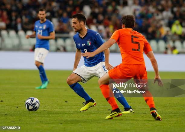 Giacomo Bonaventura during the International Friendly match between Italy v Holland at the Allianz Stadium on June 4, 2018 in Turin, Italy. .