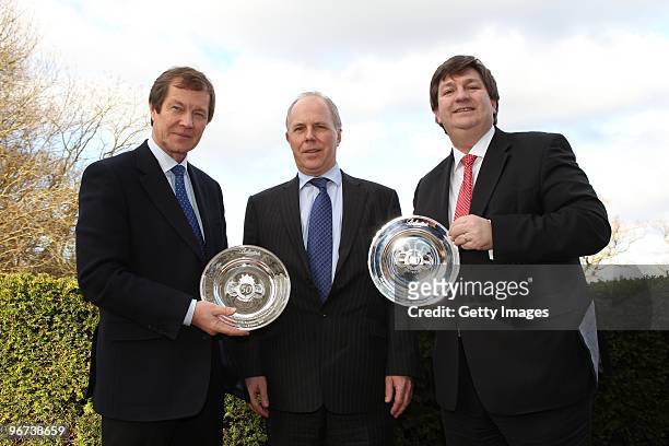 George O'Grady, CEO of the European Tour, Peter Moore, Global Brand Director of Ballantine's and Julian Small, Managing Director, Wentworth Golf Club...
