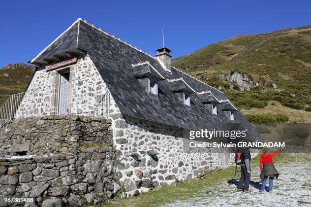France, Auvergne, Cantal , natural regional park of the Auvergne volcanos, mountain resort of Lioran, hiking towards Meig-cost and Griou summit,...