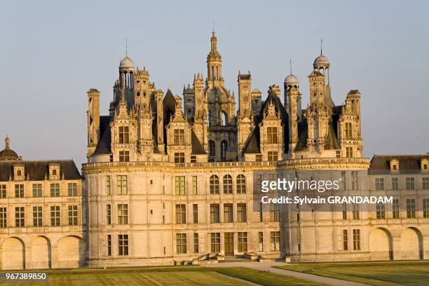 Chambord castle and 5440 ha game national preserve. The castle, largest in Touraine, was built in 1519-1547 by king Francois 1er as a huge hunting...