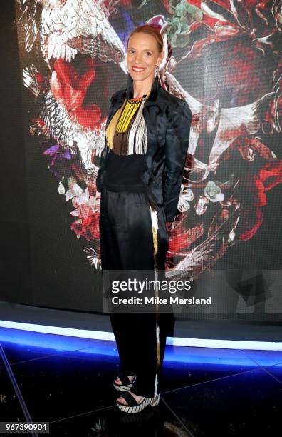 Tiphaine de Lussy attends the UK premiere of 'McQueen' at Cineworld Leicester Square on June 4, 2018 in London, England.