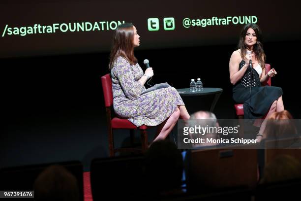 Moderator, TV Critic at Entertainment Weekly Kristen Baldwin and actress Penelope Cruz speak on stage during SAG-AFTRA Foundation Conversations: "The...