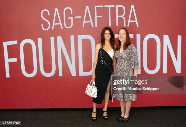 Actress Penelope Cruz and moderator, TV Critic at Entertainment Weekly Kristen Baldwin, attend SAG-AFTRA Foundation Conversations: "The Assassination...