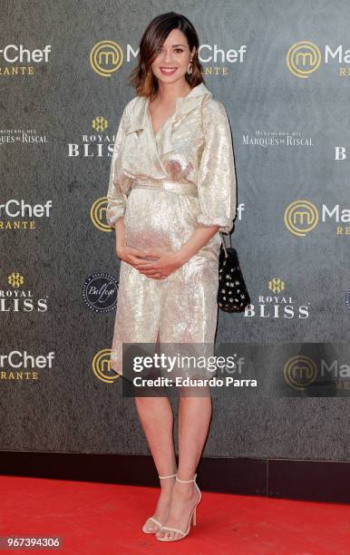 Actress Dafne Fernandez attends the 'Masterchef' restaurant opening photocall on June 4, 2018 in Madrid, Spain.