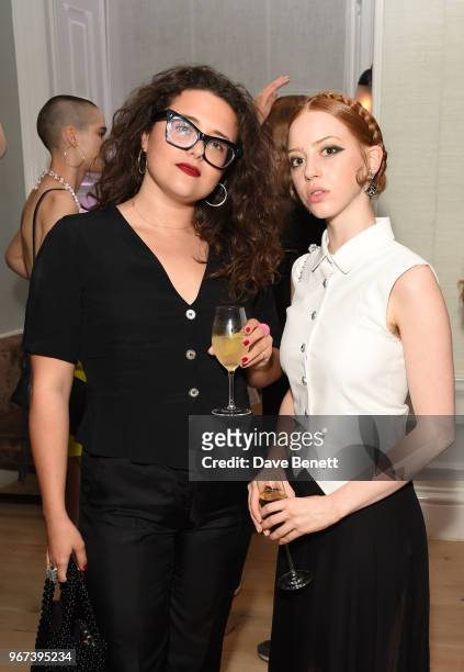 Lily Newmark and guest attend THE ELLE LIST 2018 in association with THEOUTNET.COM at Spring at Somerset House on June 4, 2018 in London, England.
