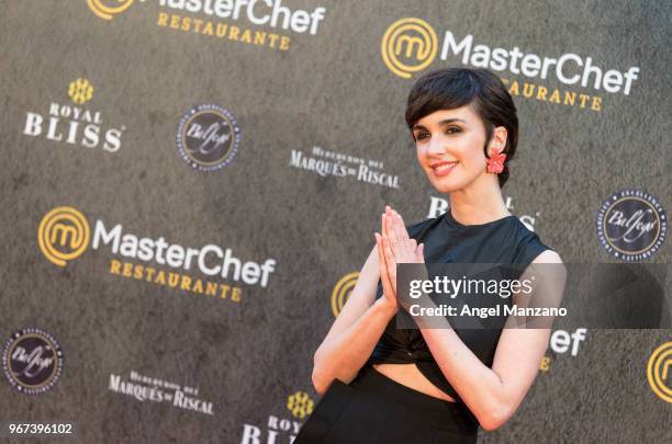 Paz Vega attends 'Masterchef' Restaurant Opening on June 4, 2018 in Madrid, Spain.