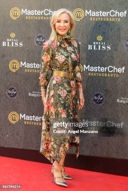 Carmen Lomana attends 'Masterchef' Restaurant Opening on June 4, 2018 in Madrid, Spain.