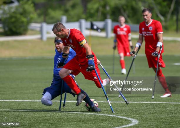 Team England Ray Westbrook during the Lone Star Invitational Amputee Soccer tournament on June 2, 2018 at Gosling Sports Fields in The Woodlands,...