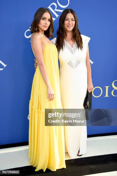 Olivia Culpo and designer Rebecca Minkoff attend the 2018 CFDA Fashion Awards at Brooklyn Museum on June 4, 2018 in New York City.