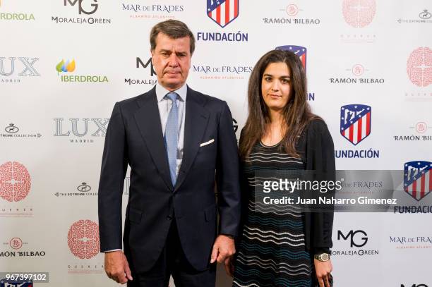 Cayetano Martinez de Irujo and Barbara Mirjan Aliende attend 'Thinking In Your Cloud' charity dinner at the Lux restaurant on June 4, 2018 in Madrid,...