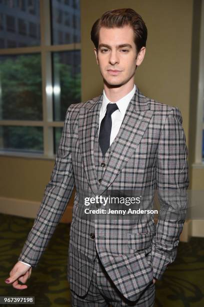 Andrew Garfield attends Tony Honors Cocktail Party Presenting The 2018 Tony Honors For Excellence In The Theatre And Honoring The 2018 Special Award...
