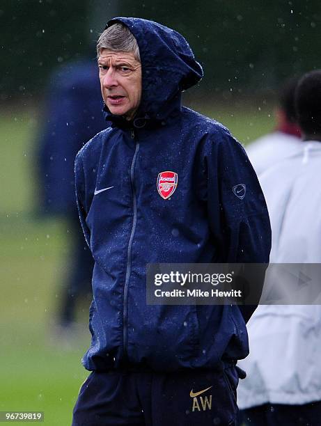 Sol Campbell of Arsenal warms up during an Arsenal training session, ahead of Wednesday's Champions League match against FC Porto, February 16, 2010...