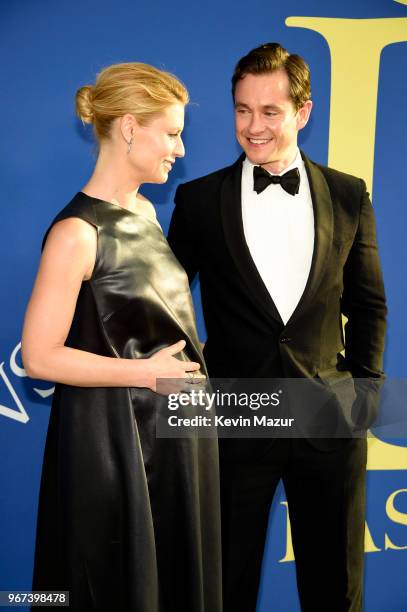 Claire Danes and Hugh Dancy attend the 2018 CFDA Fashion Awards at Brooklyn Museum on June 4, 2018 in New York City.