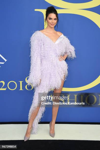 Kendall Jenner attends the 2018 CFDA Fashion Awards at Brooklyn Museum on June 4, 2018 in New York City.