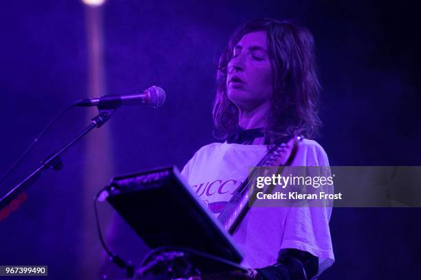 Emily Kokal of Warpaint performs at Forbidden Fruit Festival at the Royal Hospital Kilmainham on June 4, 2018 in Dublin, Ireland.