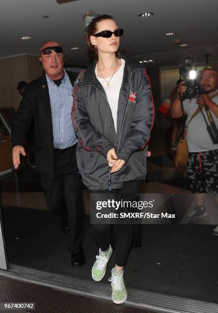 Behati Prinsloo is seen on June 4, 2018 in Los Angeles, California.