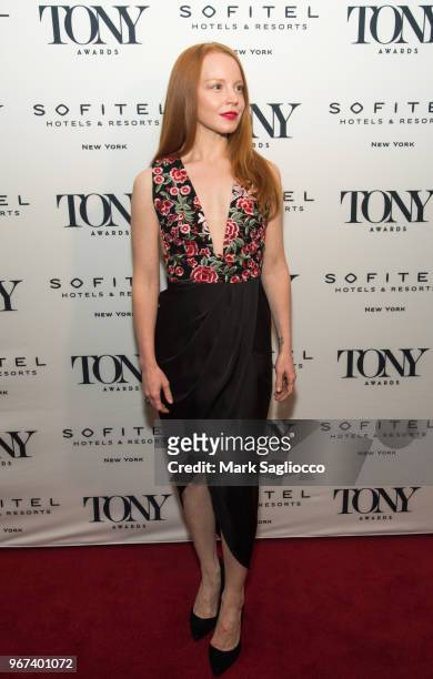 Actress Lauren Ambrose attends the 2018 Tony Honors For Excellence In The Theatre and 2018 Special Award Recipients Cocktail Party at the Sofitel...