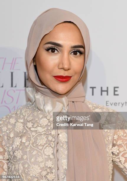 Amena Khan attends The ELLE List 2018 at Spring at Somerset House on June 4, 2018 in London, England.